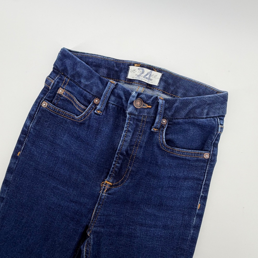 We The Free Skinny Jeans Womens 24 Dark Blue High‎ Rise Stretch Denim